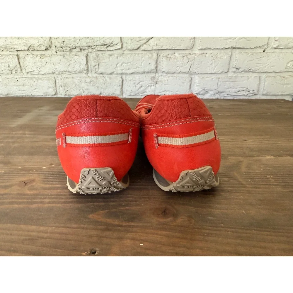 Ahnu Mary Jane Red Leather Casual Walking Comfort Flats Shoes Women's‎ US 7.5